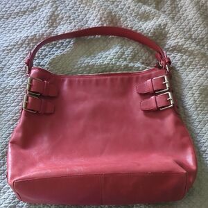 Red Leather Shoulder Bag